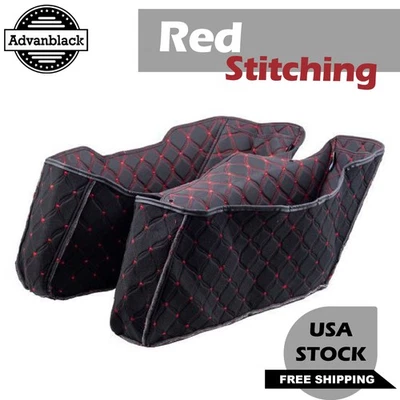 Red Stitching Saddlebag Liners For Advanblack Holeshot Performance Short Bags - Image 1 of 4