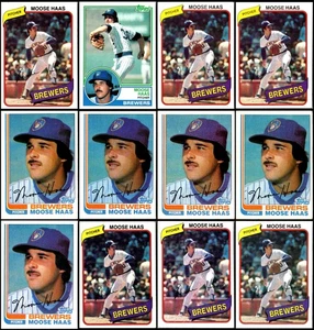 Topps Moose Haas (19) Card Lot - THE RAREST EDITION – FEW WILL EVER OWN THIS! - Picture 1 of 4