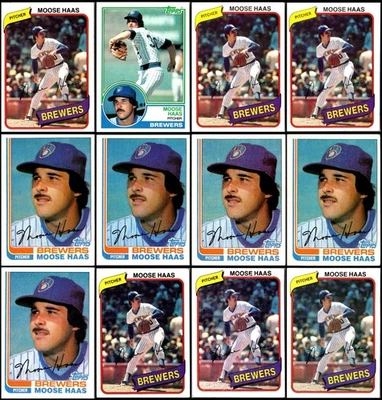 Topps Moose Haas (19) Card Lot - THE RAREST EDITION – FEW WILL EVER OWN THIS! - Image 1 of 4