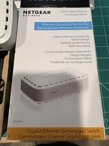Conmutador Ethernet Gigabit Netgear Business 5 puertos - blanco (GS605) - Imagen 1 de 3