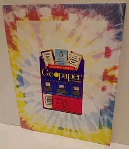 Vtg Geo TYE DYE Geographics Geopaper 25# Sheets Inkjet/Laser/Copy Printer Paper - Picture 1 of 5
