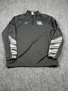 Kentucky Wildcats Jacket Mens XL Nike 1/4 Zip Pullover Striped Sleeves NCAA - Picture 1 of 7