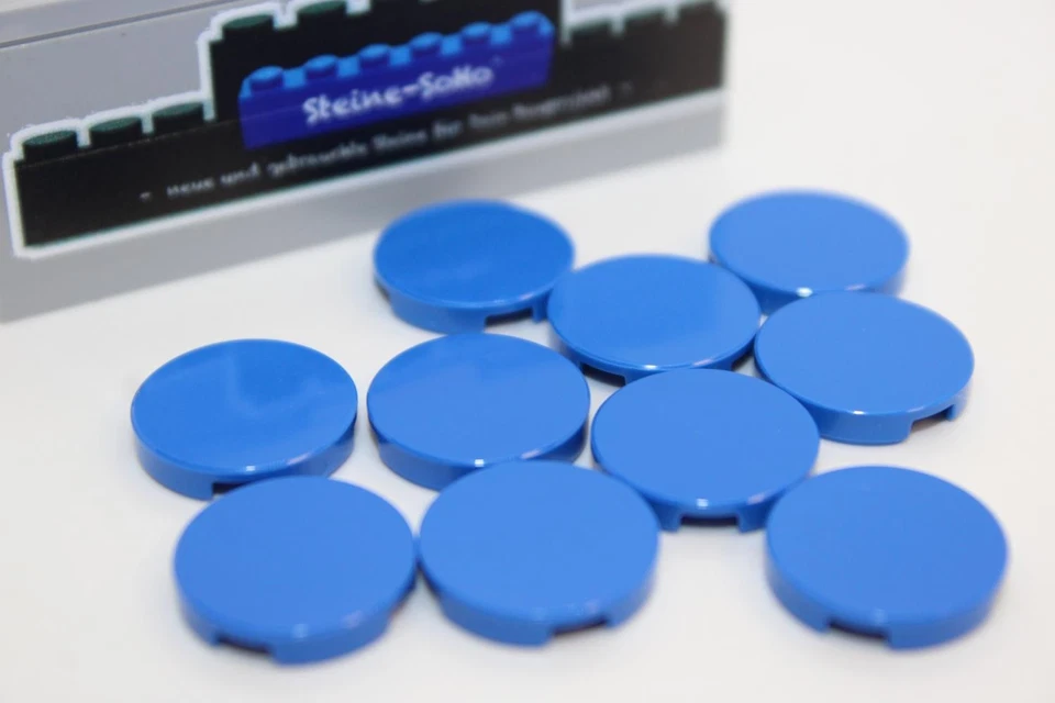 Lego (c) 10x Rundfliese - 2x2 - blau - 14769 - tile round blue - Bild 1 von 1