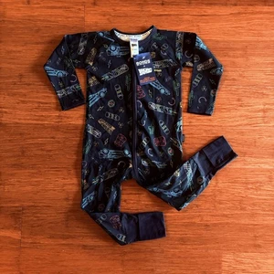 Traje Maravilloso Bonds Baby Back to the Future Negro Cremallera Talla 2 Nuevo con Etiquetas - Imagen 1 de 2