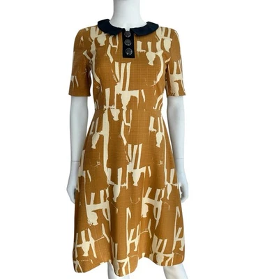 Vestido de seda cruda estampado ORLA KIELY UK 8 Foto 1 de 4