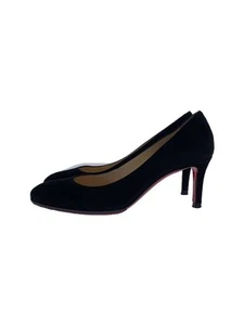 Christian Louboutin Pumps 34.5 Black Suede Stylish Heels Used - Picture 1 of 5