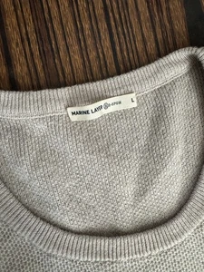 Camiseta Suéter Capa Marina Gris Claro Re Hilada Manga Corta Mezcla Merino Para Hombres L - Imagen 1 de 4
