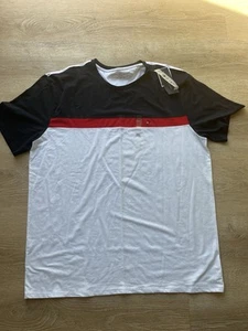 NWT Men's Tommy Hilfiger Short-Sleeve Tee (T) ColorBlock Shirt 2XL - Picture 1 of 5
