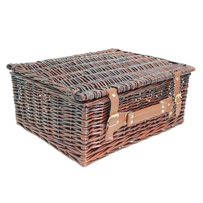 Empty Wicker Hamper Baskets with Lids for Christmas, gifts, shop display - Image 1 of 4