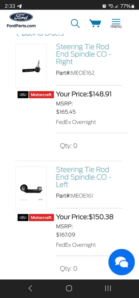 Husillos de extremo de varilla de amarre F150 2018/2020 Foto 1 de 4