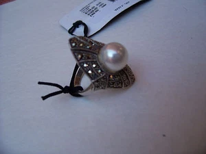 Anillo Mimco Marais de plata de ley, nuevo con etiquetas, precio de venta sugerido por el fabricante $149 diámetro interior aprox 17-18 mm - Imagen 1 de 8