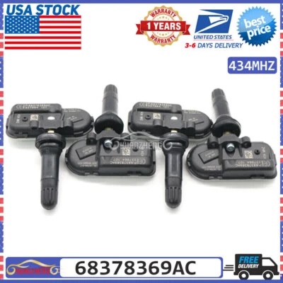 Set of 4 Tire Pressure Sensors TPMS For 2019-2020 Ram 2500 SRW 68378369AC US - Image 1 of 4