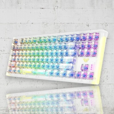 AULA F2183 RGB Wireless Bluetooth Keyboard (White) - Image 1 of 4