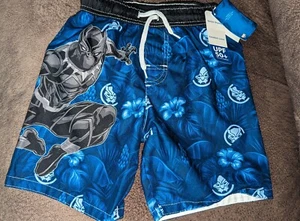 NWT, MARVEL , BLACK PANTHER, UPF, Lined, Swim trunks- Boys Size 4 - Picture 1 of 4