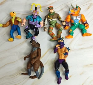 Lote De 6 Figuras Tortugas Ninja TMNT De Colección Trituradora Astilla Rata Rey Scumbug Ace Du - Imagen 1 de 3
