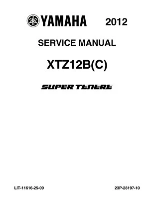 Yamaha Super Tenere XTZ1200 2012 2013 Service Manual with Wiring Schematics - Image 1 of 4