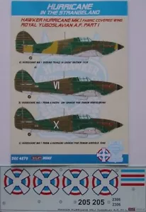 Hawker Hurricane Mk.I Yugoslavo Parte I.-JUEGO DE CALCOMANÍAS, DEC4879, MODELOS KORA, 1:48 - Imagen 1 de 2