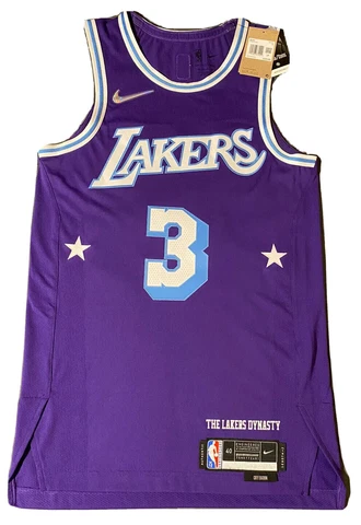 100% AUTHENTIC Nike Anthony Davis LA Lakers City Edition Authentic Jersey Cover