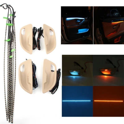 Für BMW 5er F10 / F11 Zweifarbig Innenraum LED Ambiente Tür Licht Streifen Neu - Bild 1 von 4