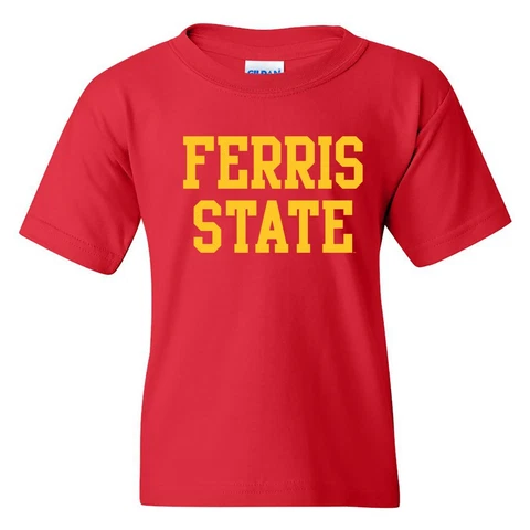Ferris State University Bulldogs Basic Block Youth Tee - Red Cover