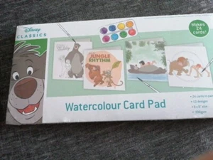 Disneys Das Dschungelbuch Aquarell 24 Karten Block, Brandneu & Versiegelt - Bild 1 von 5