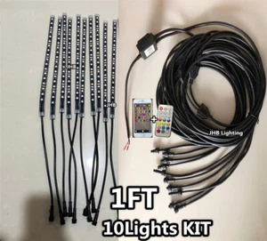 JHB 10PCS 1FT 12" Dream CHASING Flowing Canam Ryker Spyder LED Strips Lights KIT - Picture 1 of 14