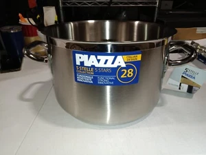 Piazza 5 Stars Collection Stainless Steel Deep Casserole Pan, 11.7-Quarts - Picture 1 of 6