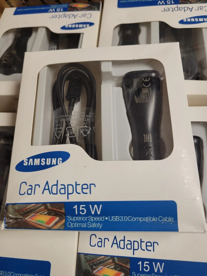 Samsung Car Adapter Charger Micro-USB 3.0 Compatible Cable (2017) New Boxed - Image 1 of 4