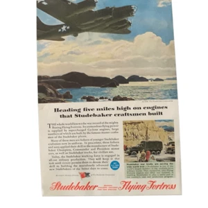 Anuncio publicitario Studebaker Flying Fortress 1943 vintage - Imagen 1 de 4