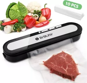 Vakuumversiegelung 1 Touch Lebensmittelversiegelungsmaschine für trockene/feuchte frische Lebensmittel + 10 Stck. Beutel - Bild 1 von 8
