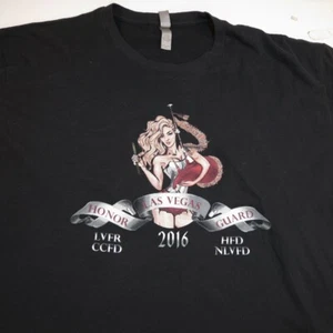 CAMISETA HONOR GUARD LAS VEGAS NLVFD DEPARTAMENTO DE BOMBEROS Para Hombres XL Negra  - Imagen 1 de 3
