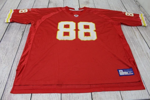 VTG Reebok Tony Gonzalez Kansas City Chiefs Red #88 Mesh Jersey Men's 4XL Cover