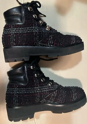 Botín Chelsea a Cuadros Texturizado Trapo y Hueso Talla 38 EE. UU. 8 Foto 1 de 4