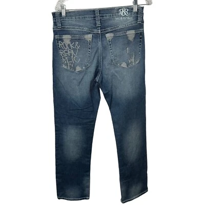 Rock & Republic Men's Jeans Size 31x32 - Graphic on Pocket Relaxed Straight - Image 1 of 4