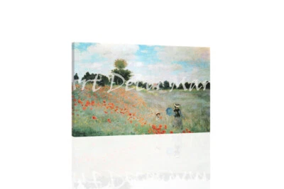 Poppies At Argenteuil-Monet   CANVAS  ART  PRINT - Image 1 of 2