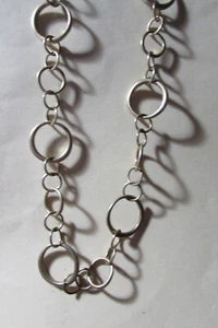 36-39" goldtone interlocking rings necklace - Picture 1 of 8