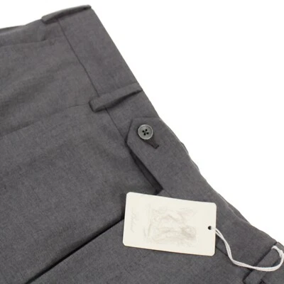 Belvest NWT Pleated Dress Pants Size 50 34 US Solid Gray Wool Blend - Image 1 of 4