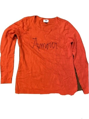 Sudadera mediana para mujer Old Navy Amour Top roja naranja Foto 1 de 4