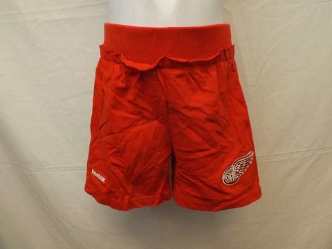 New Detroit Redwings Reebok Kids Girls Small 4 Red Shorts Cover