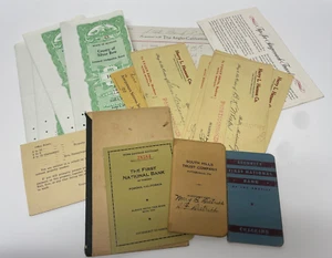 Lot of 19 Vtg Bank and Financial Ephemera - Receipts, Checks, Bonds, Booklets - Picture 1 of 8