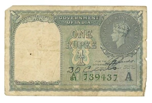 1944 Indische Rupie George VI P-25d (L5221) - Bild 1 von 2