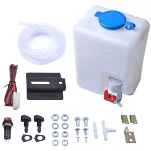 Universal Scheibenwaschbehälter 1,5L Scheiben Waschanlage Wasser Behälter Pumpe - Picture 1 of 11