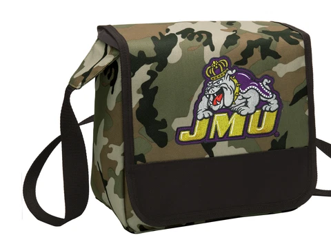 JMU CAMO Lunch Bag Cooler James Madison Lunchbox Bags COOL MESSENGER BAG STYLE! Cover