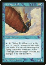 Magic MTG Tradingcard Stronghold 1998 Gliding Licid