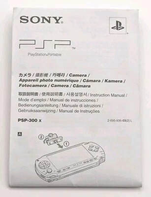 SONY PSP-300 CAMERA MANUAL ONLY PLAYSTATION PORTABLE ENGLISH MULTIPLE LANGUAGES - Image 1 of 4