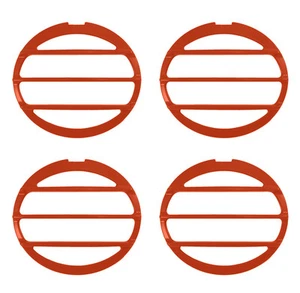 C6 Corvette 4pc Rear Tail Light Grille Covers - Inferno Orange 28 28U WA502Q - Picture 1 of 3