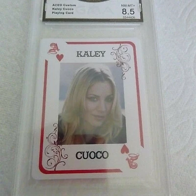 KALEY CUOCO PENNY THE BIG BANG THEORY FRENCH STYLE PLAYING CARD AH GRADED 8.5 - Image 1 of 2