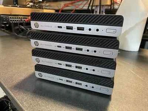 Lot of 4 HP EliteDesk 705 G4 Micro Form Factor PCs, For Parts/Repair, All POST - Afbeelding 1 van 3