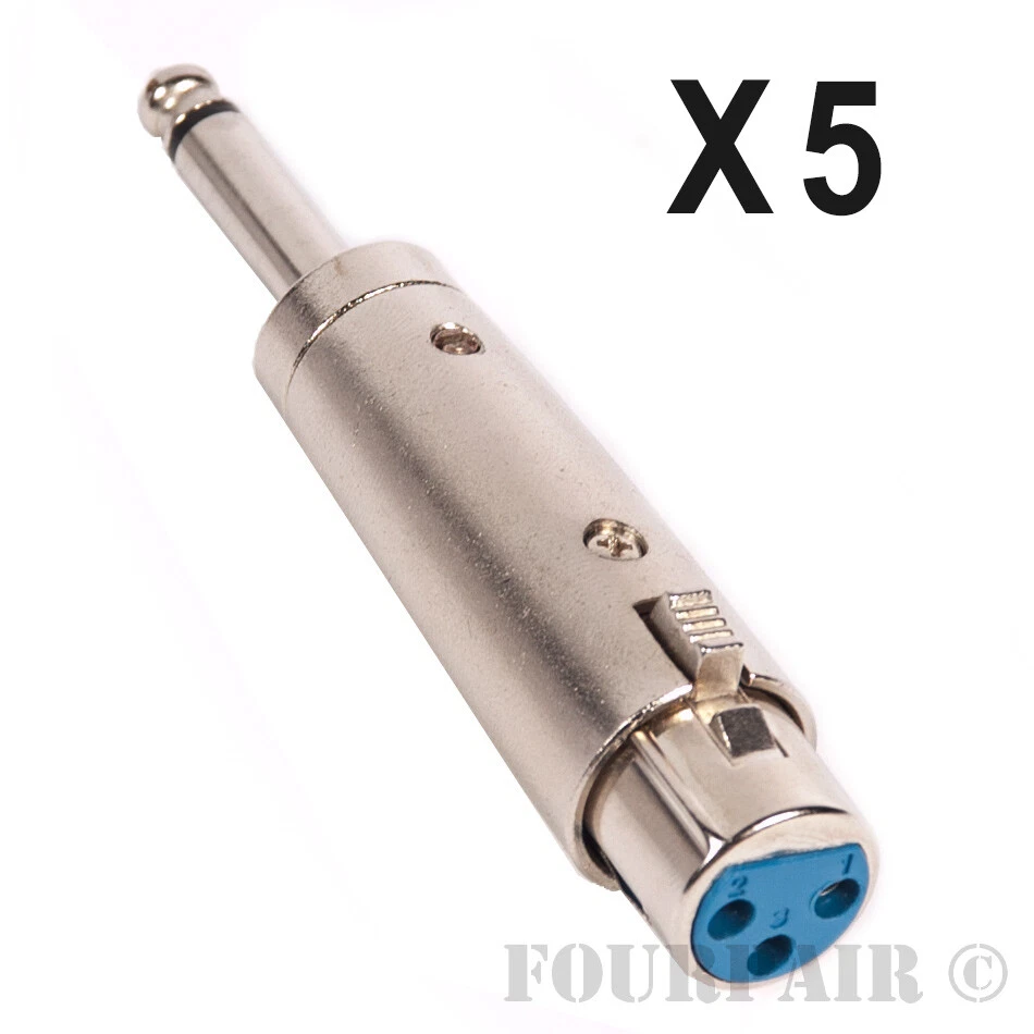 3pin XLR Female to 1/4-Inch Mono Male Plug Audio Cable Microphone Adapter