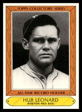 1985 Topps Woolworth All-Time Record Holders 22 Hub Leonard Red Sox